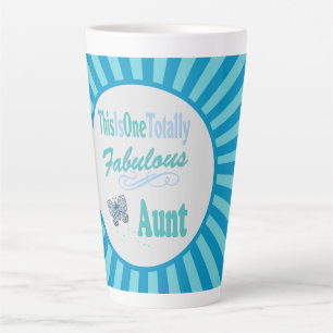 Tasse Latte C'Est Une Tante Bleue Butterfly Totalement Fabuleu