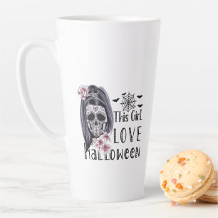 Tasse Latte Cette fille aime Halloween