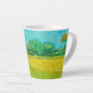 Tasse Latte Champ Van Gogh avec Irises près d'Arles