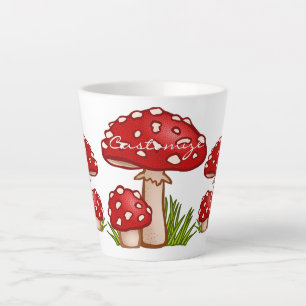 Tasse Latte Champignons Amanita Rouge Thunder_Cove