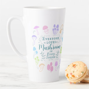 Tasse Latte Champignons colorés