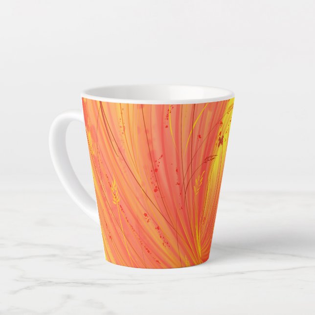 Tasse Latte Champs de feu d'or (Angle gauche)