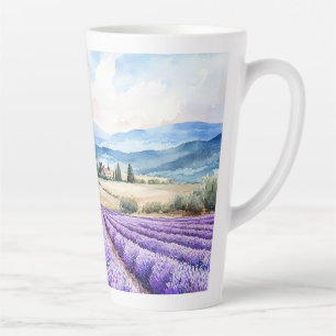 Tasse Latte Champs de lavande beaux arts