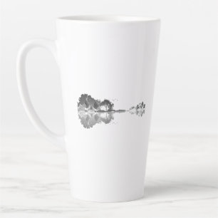 Tasse Latte Chanson de la nature : Art guitare du paysage fore