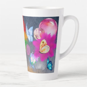 Tasse Latte Charatteur de clown coloré