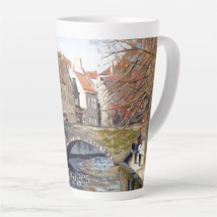 Tasse Latte Charmant vieux pont sur le canal de Bruges Pittore