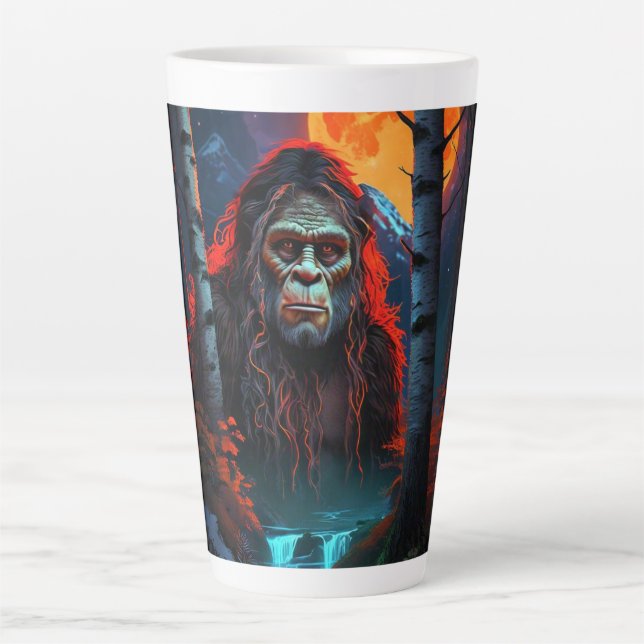 Tasse Latte Chasse Sasquatch Moonlit (Devant)