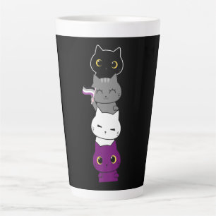 Tasse Latte Chat Aexo Pride Cute Ace Drapeau Animal Animaux Am