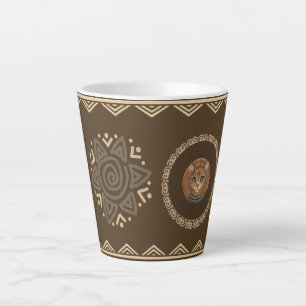 Tasse Latte Chat antique vintage, motif artistique ancien