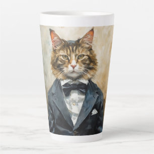 Tasse Latte Chat en costume