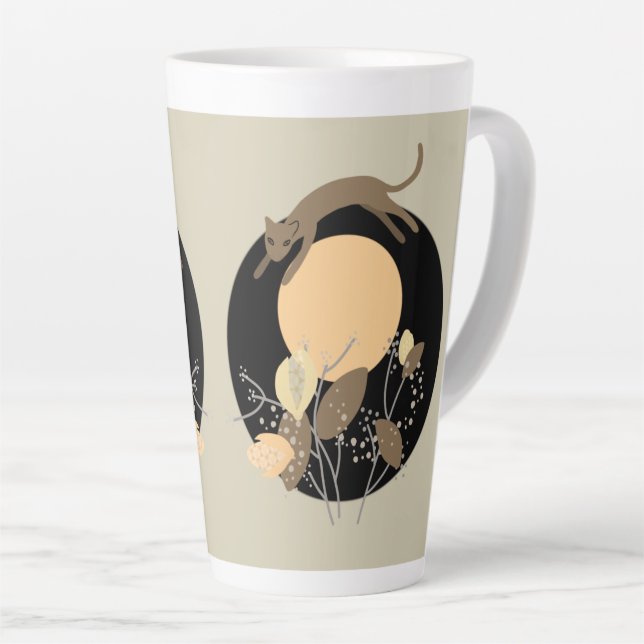 Tasse Latte Chat et la Lune 2 (Angle droit)