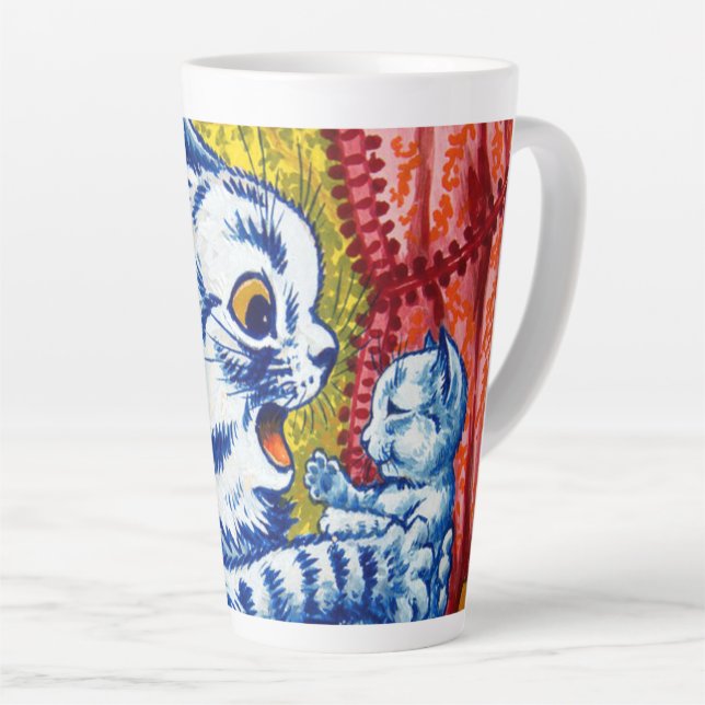 Tasse Latte Chat et ses chatons (Angle droit)