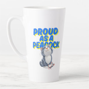 Tasse Latte Chat et souris de dessin animé