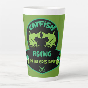 Tasse Latte Chat Fishing Au Gres