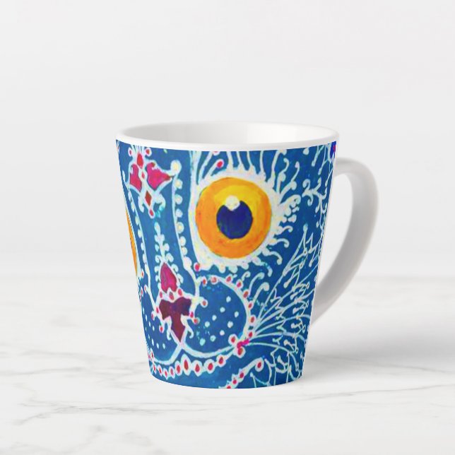 Tasse Latte Chat gothique bleu (Angle droit)