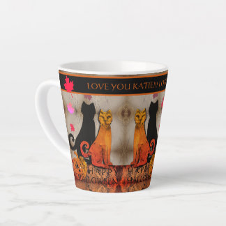 Tasse Latte Chat Halloween Kitty