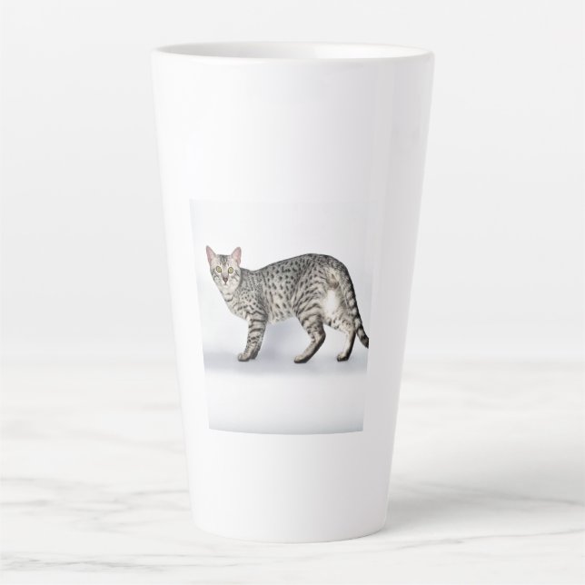 Tasse Latte Chat Mau Égyptien Rare (Devant)