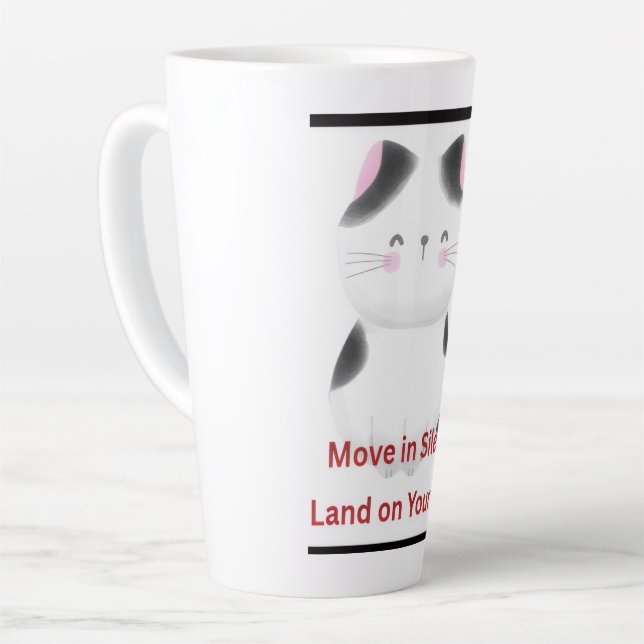 Tasse Latte Chat Motivant  (Angle gauche)