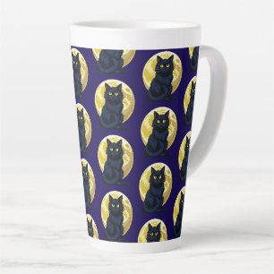 Tasse Latte Chat noir en colère