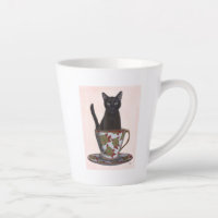 Chat noir en Teacup