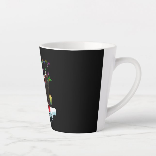 Tasse Latte Chat Noir Présent De Mon Noël (Droite)