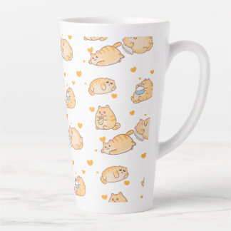 Tasse Latte Chat Orange Paresseux