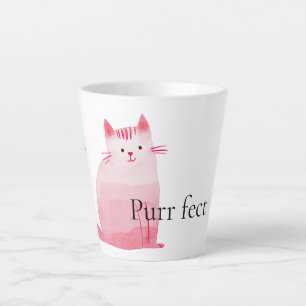 Tasse Latte Chat rose