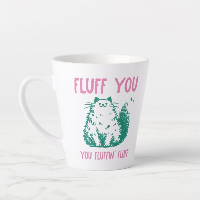 Tasse Latte Chat sarcastique amusant (Gauche)