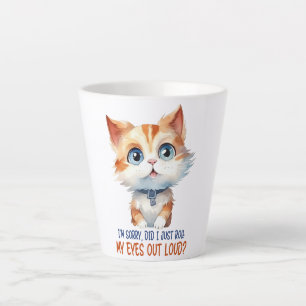 Tasse Latte Chat Sarcastique Et Cute (2)