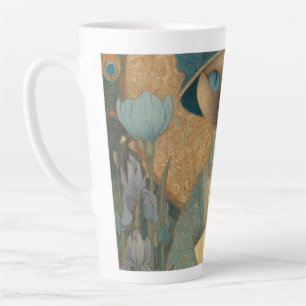 Tasse Latte Chat siamois Art nouveau - Élégante œuvre d'art fé