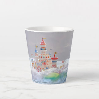 Tasse Latte Château magique dans les vagues