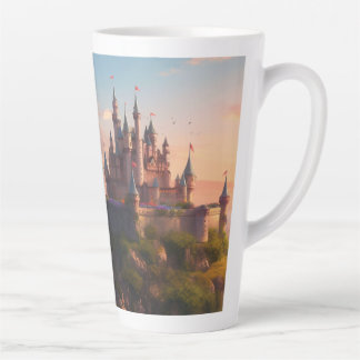 Tasse Latte Château Sunset