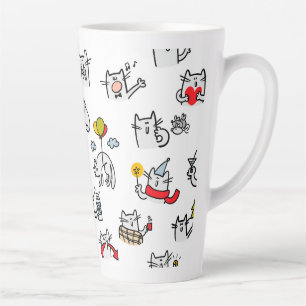 Tasse Latte Chats amusants, lait et magie.