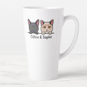 Tasse Latte Chats en famille