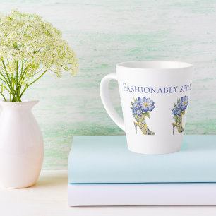 Tasse Latte Chaussure à talon haut de la Chinoiserie Florale m
