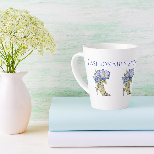 Tasse Latte Chaussure à talon haut de la Chinoiserie Florale m (Créateur téléchargé)