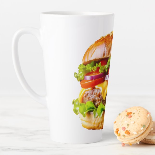 Tasse Latte ChaussureHabille hamburger empilé thic (En situation)