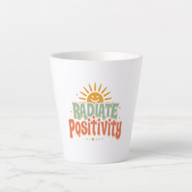 Tasse Latte Cheerful and Motivational Sunny Saying (Devant)