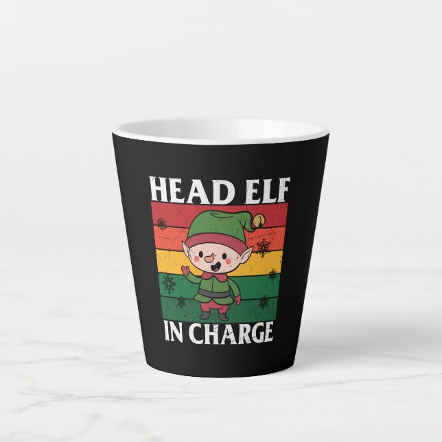 Tasse Latte Chef Elfe Responsable (Devant)