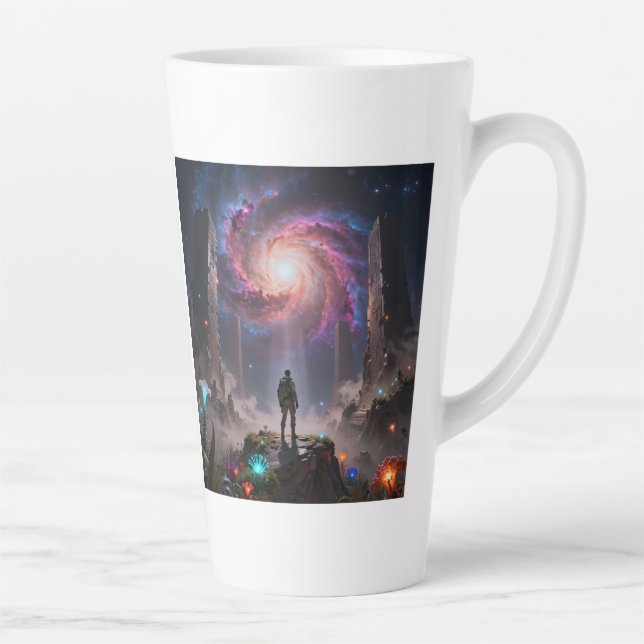 Tasse Latte Chemin Stellaire – Voyage à travers l'Univers. (Droite)