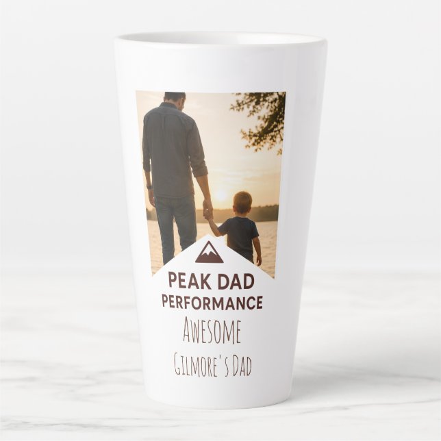 Tasse Latte Chemise de Performance Papa au Maximum Cadeau Drôl (Devant)