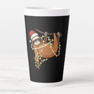 Tasse Latte Chemise en T-Shirt Graphic Arbre de Noël avec écla