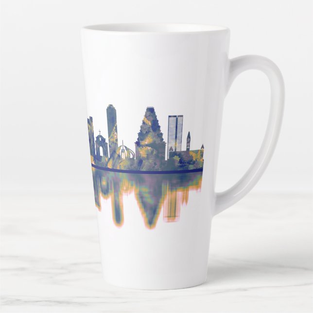 Tasse Latte Chennai Skyline (Droite)