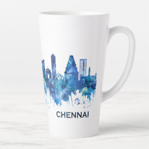 Tasse Latte Chennai Tamil Nadu Skyline Blue