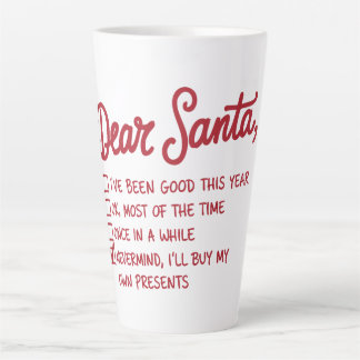 Tasse Latte Cher Père Noël - Design de Noël