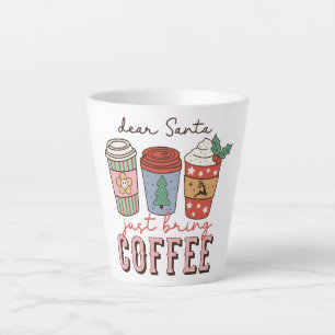 Tasse Latte Cher Père Noël   Latte de café de Noël