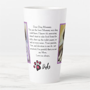 Tasse Latte Chère Maman Ou Papa Photo Customisée Pet Love Lett