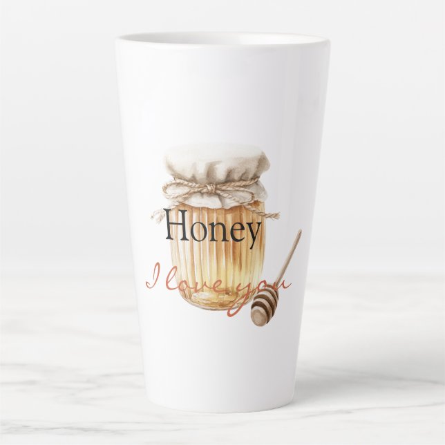 Tasse Latte Chérie, je t'aime (Devant)