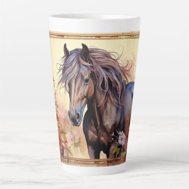 Tasse Latte Cheval beau (Devant)