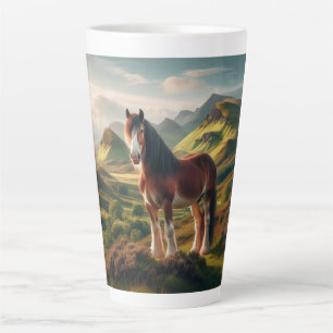 Tasse Latte cheval Clydesdale des Highlands d'Écosse